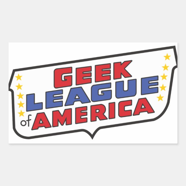 Adesivo Retangular Geek League of America Sticker (Frente)