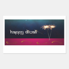 Adesivo Retangular Gelado Feliz Diwali - Sticker