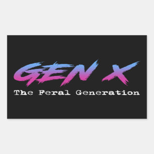 Adesivo Retangular Gen X - A Geração Feral