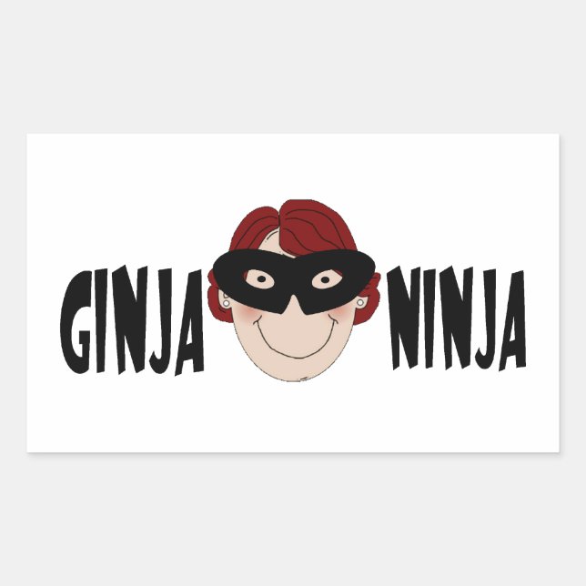 Adesivo Retangular Gengibre Ninja (Frente)