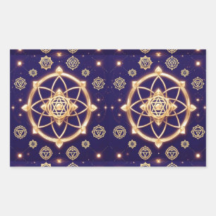 Adesivo Retangular Geometria Celestial da Luz — Padrão Sagrado