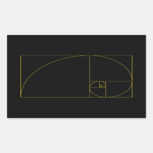 Adesivo Retangular Geometria Spiral ouro Sagrada