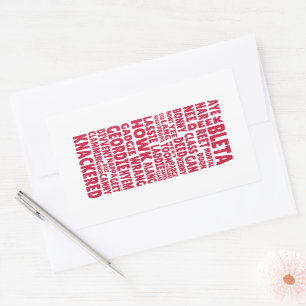 Adesivo Retangular Geordie slang Norte Inglês