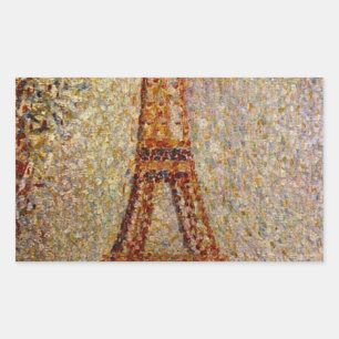 Adesivo Retangular Georges Seurat: A Torre Eiffel (1889)