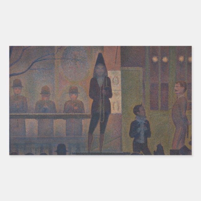 Adesivo Retangular Georges Seurat - Circus Sideshow (Frente)