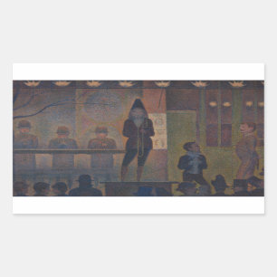 Adesivo Retangular Georges Seurat - Circus Sideshow