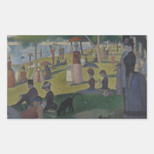 Adesivo Retangular Georges Seurat - um domingo no La Jatte grandioso
