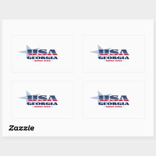 Adesivo Retangular Georgia My Home State Sticker