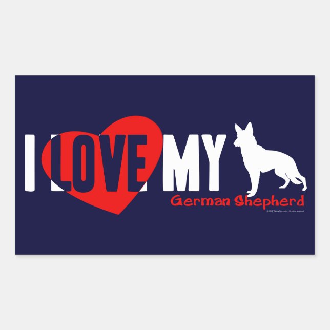 Adesivo Retangular German shepherd (Frente)