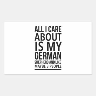 Adesivo Retangular German shepherd engraçado