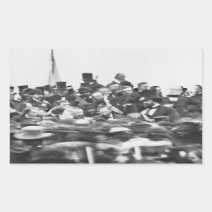 Adesivo Retangular Gettysburg Endereço, Abraham Lincoln