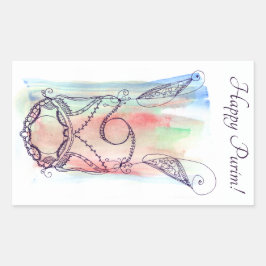 Adesivo Retangular Giant Megillah Scroll Purim