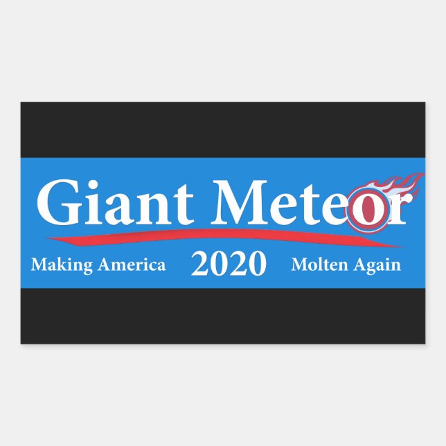 Adesivo Retangular Giant Meteor 2020 America Molten Novamente (Frente)