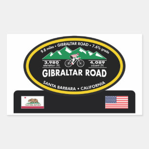 ADESIVO RETANGULAR GIBRALTAR ROAD- PAPAIS NOEIS BARBARA, CA - "TROFIA