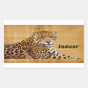 Adesivo Retangular #Gift grande manchado do Gato-amante de Jaguar