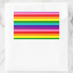 Adesivo Retangular Gilbert Baker Orgulho gay Flag Rainbow Stripe