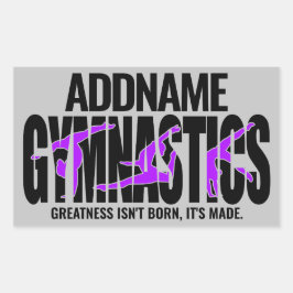 Adesivo Retangular Ginástica de ginástica Acrobática Equipe Colaborad