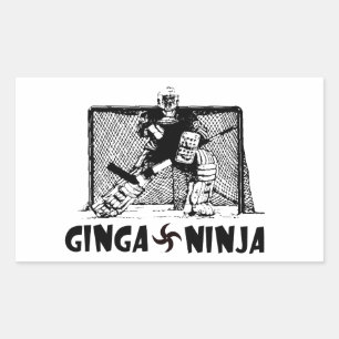 Adesivo Retangular Ginga Ninja - Goalie do hóquei