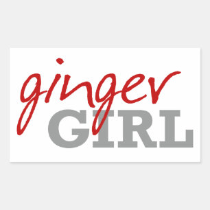 Adesivo Retangular Ginger Girl Redhead Freckles