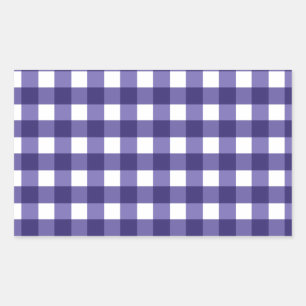 Adesivo Retangular Gingham azul marinho