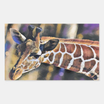 Giraffe Painting Art Vintage