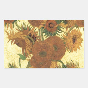 Adesivo Retangular Girassóis por Van Gogh