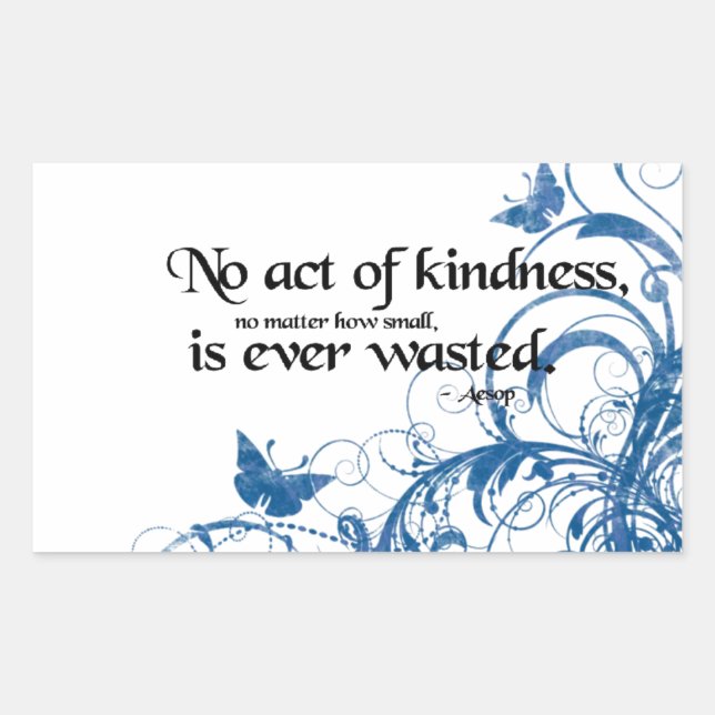 Adesivo Retangular giro da borboleta gentil (Frente)