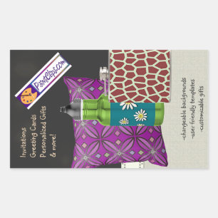 Adesivo Retangular Giz do conselho do preto de serapilheira do país