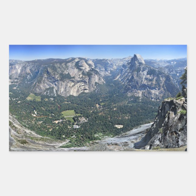 Adesivo Retangular Glaciar Point Panorama - Vale Yosemite (Frente)