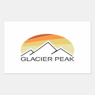 Adesivo Retangular Glacier Peak Washington Retro