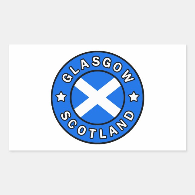 Adesivo Retangular Glasgow Escócia (Frente)