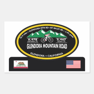 ADESIVO RETANGULAR GLENDORA MOUNTAIN ROAD-GLENDORA, CA - "OVAL TROPHY