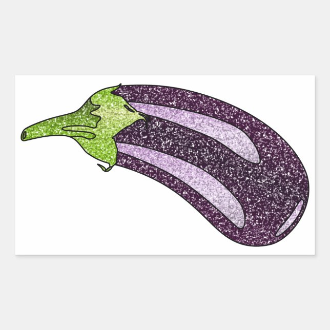 Adesivo Retangular Glitter EggPlant (Frente)