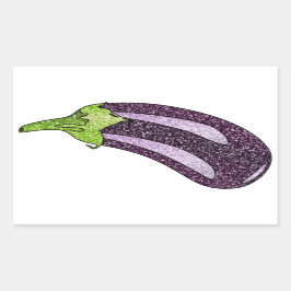 Adesivo Retangular Glitter EggPlant