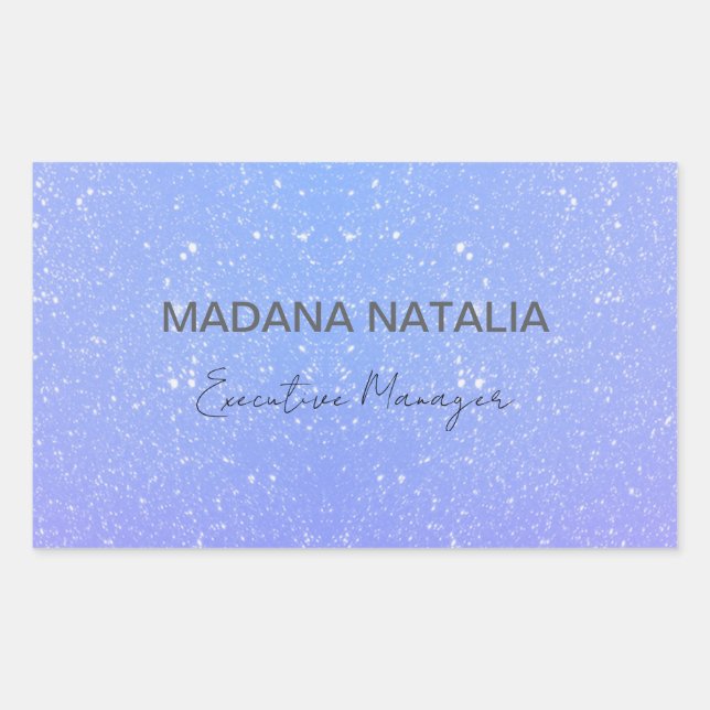 Adesivo Retangular Glitter Ombre Beauty Salon (Frente)