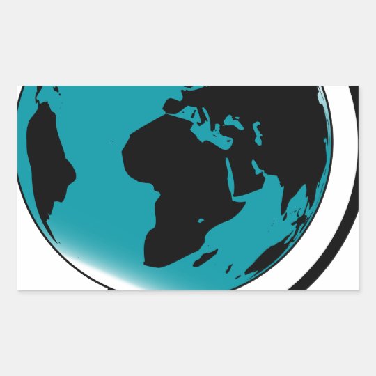 Adesivo Retangular Globo montado no giro de giro