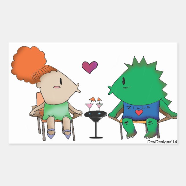 Adesivo Retangular Godzilla (Frente)