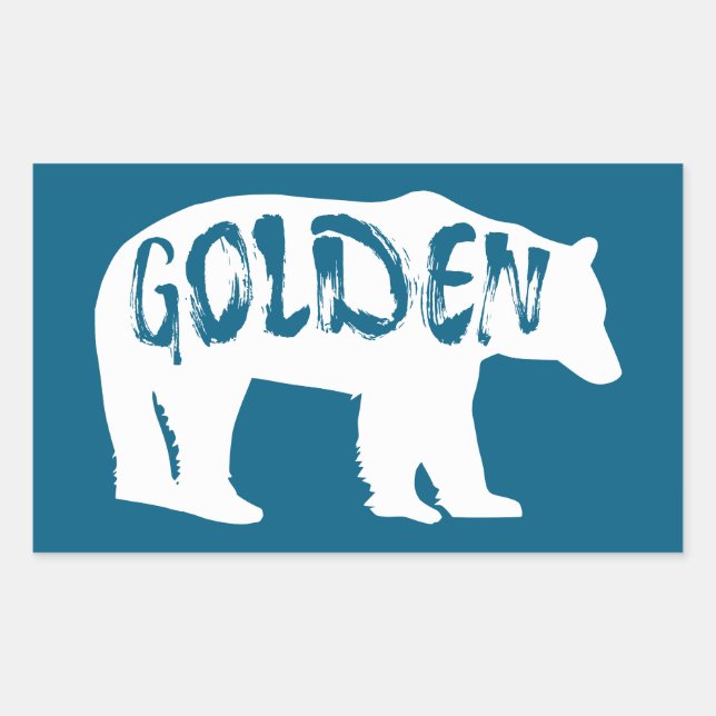 Adesivo Retangular Golden Colorado Bear (Frente)