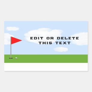 Adesivo Retangular Golf Themed
