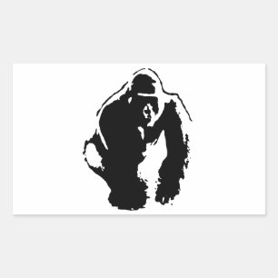 Adesivo Retangular Gorilla Pop Art