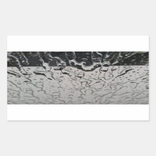 Adesivo Retangular Gotas da chuva na janela
