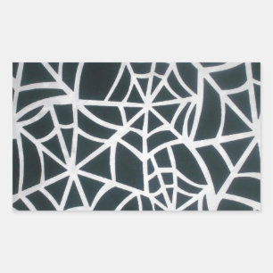 Adesivo Retangular Gothic Web Velocity Bold Preto Branco Teia de Aran