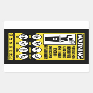 Adesivo Retangular Governo Advertência