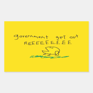 Adesivo Retangular Governo fora REE SNEKRIGHT Bandeira Gadsden