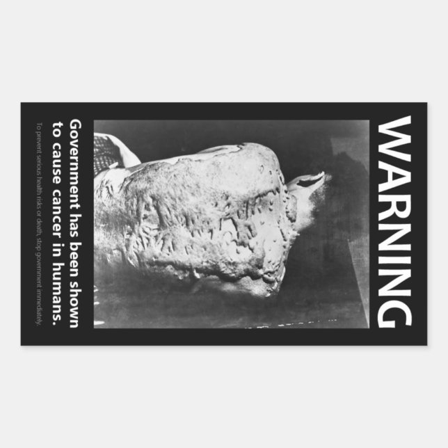 Adesivo Retangular Governo Warning Sticker (Frente)