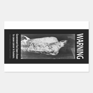 Adesivo Retangular Governo Warning Sticker