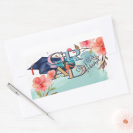 Adesivo Retangular Graduação de Imagem de Aquarela