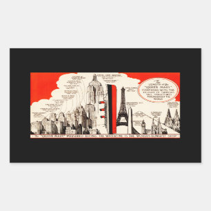 Adesivo Retangular Gráfico de Comparação da Rainha Mary