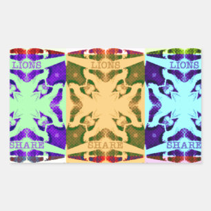 Adesivo Retangular Gráfico de Pop de arte africano marcado