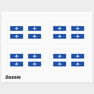 Adesivo Retangular Gráfico do Quebec Flags